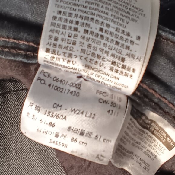 Levi's Jeans Size 0 Demi Curve Low Rise Skinny Leg Dark Wash - Picture 6 of 11